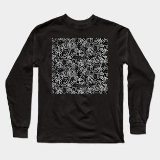 Black and White Camellias Long Sleeve T-Shirt